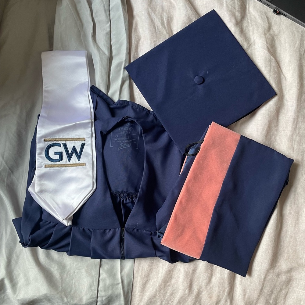 GW MPH graduation robe